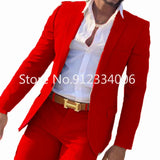 FOESCE 2 Pieces Beige Suit for Men Slim Fit Wedding Groom Tuxedo Groomsmen Suits Male Fashion Smoking Costume Homme Blazer with Pants