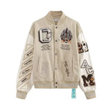 FOESCE 2000'S New Street Pop Hip Hop Heavy Industry Jacket Jacket Male Harajuku Fashion Joker Baseball Suit Couple Casual Jacket