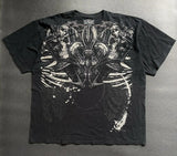 FOESCE 2000s Graphic T Shirts Suffering Skeleton Print Top Y2K Angel Hip Hop Harajuku high steet Plus Size Loose shirt Fashion Clothing