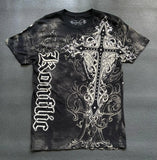 FOESCE 2000s Graphic T Shirts Suffering Skeleton Print Top Y2K Angel Hip Hop Harajuku high steet Plus Size Loose shirt Fashion Clothing