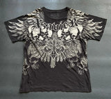FOESCE 2000s Graphic T Shirts Suffering Skeleton Print Top Y2K Angel Hip Hop Harajuku high steet Plus Size Loose shirt Fashion Clothing