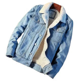 Winter Fleece-lined Thickened Denim Jacket Men's Korean Trendy Loose Fit Top Japanese Style Jacket For Men