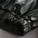 FOESCE 2024 Autumn New Light Luxury Fashion Loose Leather Clothing Men Motorcycle Clothing Comfortable Jacket PU Leather Jacket