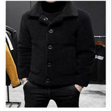 FOESCE 2024 Autumn and Winter New Men's Fashion Trend Suede Double Sided Leather Coat Jacket Men's Leisure Tourism Warm Coat