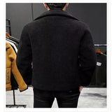 FOESCE 2024 Autumn and Winter New Men's Fashion Trend Suede Double Sided Leather Coat Jacket Men's Leisure Tourism Warm Coat