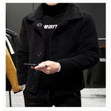 FOESCE 2024 Autumn and Winter New Men's Fashion Trend Suede Double Sided Leather Coat Jacket Men's Leisure Tourism Warm Coat