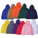 FOESCE 2025 Brand Men's Hoodie Harajuku Student Sweatshirt Pure Color Fashion Simple Streetwear Men's And Women's Pullover Sweatshirt