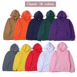 FOESCE 2025 Brand Men's Hoodie Harajuku Student Sweatshirt Pure Color Fashion Simple Streetwear Men's And Women's Pullover Sweatshirt