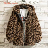 Fall/winter Leopard Print Jacket Loose and Comfortable Cotton-padded Jacket Fashion Men's and Women's Autumn Warm Jacket