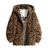 Fall/winter Leopard Print Jacket Loose and Comfortable Cotton-padded Jacket Fashion Men's and Women's Autumn Warm Jacket