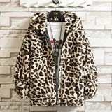 Fall/winter Leopard Print Jacket Loose and Comfortable Cotton-padded Jacket Fashion Men's and Women's Autumn Warm Jacket