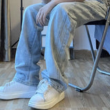 FOESCE 2025 Fashion Trousers Denim Pants Streetwear Hip Hop Low Rise Baggy Jeans For Men Korean Women Cargo Pants Punk Clothe