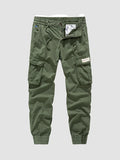 FOESCE 2025 New Autumn Cargo Pants Men Multi-Pockets Washed Cotton Work Wear Cargo Jogger Military Overalls Elastic Waist Male Trousers