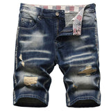 FOESCE 2025 New Fashion Mens Ripped Short Jeans Brand Clothing Bermuda Summer  Cotton Shorts Breathable Denim Shorts Male Size 28-42
