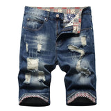 FOESCE 2025 New Fashion Mens Ripped Short Jeans Brand Clothing Bermuda Summer  Cotton Shorts Breathable Denim Shorts Male Size 28-42