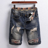 FOESCE 2025 New Fashion Mens Ripped Short Jeans Brand Clothing Bermuda Summer  Cotton Shorts Breathable Denim Shorts Male Size 28-42