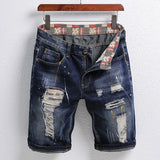FOESCE 2025 New Fashion Mens Ripped Short Jeans Brand Clothing Bermuda Summer  Cotton Shorts Breathable Denim Shorts Male Size 28-42