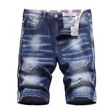 FOESCE 2025 New Fashion Mens Ripped Short Jeans Brand Clothing Bermuda Summer  Cotton Shorts Breathable Denim Shorts Male Size 28-42