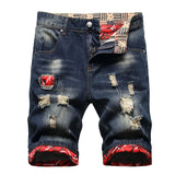 FOESCE 2025 New Fashion Mens Ripped Short Jeans Brand Clothing Bermuda Summer  Cotton Shorts Breathable Denim Shorts Male Size 28-42