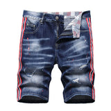 FOESCE 2025 New Fashion Mens Ripped Short Jeans Brand Clothing Bermuda Summer  Cotton Shorts Breathable Denim Shorts Male Size 28-42