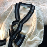 FOESCE 2025 Spring New Light Luxury Fashion Cardigan Sweater Loose Knitwear Comfortable Casual Jacket Boutique Clothing Simple Style
