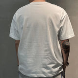 FOESCE 2025 Summer Casual All-match Trend Korean Fashion Short Sleeve Round Neck Solid Color Letter Printed Loose Fashion Youth T-shirt