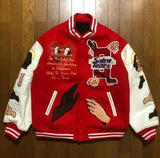 FOESCE 2025 American retro jacket Y2K high street hip-hop style letter embroidered baseball uniform loose oversized personalized jacket