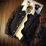 FOESCE 2024 Autumn Winter Men's Fashion Lamb Fleece Denim Jackets Trend Casual Comfort Thickened Warm High Quality Jeans Coats for Men