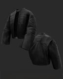 FOESCE 2025 Autumn and Winter New Baseball Collar Jacket Loose Black Embroidery Zip Up Jacket for Men Bomber Leather Jackets Coat