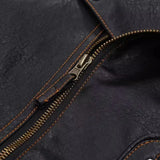 FOESCE 2024 New Men's Autumn and Winter New Personalized Leather Jacket Slim Fit Multi Pocket Zipper Jackets Coats Men