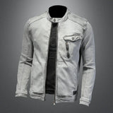FOESCE 2025 Spring New Men's Denim Jersey Embroidered Vintage Denim Coat Men's Youth Thin Denim Jacket Men's