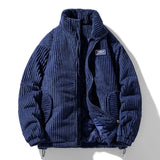 2024 Winter Fashion Casual Parkas for Men Stand Collar Solid Color Outerwear Quality Comfort Zipper Cotton Jacket Thicken Warm