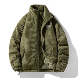 2024 Winter Fashion Casual Parkas for Men Stand Collar Solid Color Outerwear Quality Comfort Zipper Cotton Jacket Thicken Warm