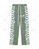 FOESCE 2025 new style simple and versatile fashion trendy sweatpants Hip-hop street striped letter print oversized baggy pants for mens