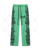 FOESCE 2025 new style simple and versatile fashion trendy sweatpants Hip-hop street striped letter print oversized baggy pants for mens