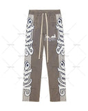 FOESCE 2025 new style simple and versatile fashion trendy sweatpants Hip-hop street striped letter print oversized baggy pants for mens