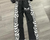 FOESCE 2025 new style simple and versatile fashion trendy sweatpants Hip-hop street striped letter print oversized baggy pants for mens