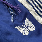 FOESCE 24ss Butterfly Embroidery Wide Leg Sweatpants Oversized Mens Joggers Blue Women Casual Striped Trousers With Tag