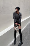 FOESCE 24ss Rick Down Jacket Women Streetwear Short Owens Overcoat High Street Black Zip High Neck Coat Fashion  White Goose Down Coat