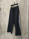 FOESCE 25ss Big Loops Logo Embroidery Oversized Men Women Sweatpants Streetwear Hiphop Men Casual Pants