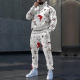 FOESCE A must-have in winter, stylish warm Christmas theme sports suit, green and red snowflake pattern, full of holiday atmosphere