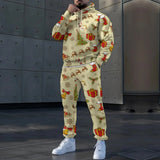 FOESCE A must-have in winter, stylish warm Christmas theme sports suit, green and red snowflake pattern, full of holiday atmosphere