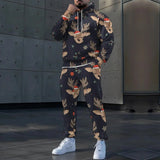 FOESCE A must-have in winter, stylish warm Christmas theme sports suit, green and red snowflake pattern, full of holiday atmosphere