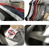 FOESCE Add cashmere sweater men's round neck pullover tide autumn and winter thick retro elbow patch slim versatile sports jacket