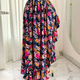 FOESCE African Dresses For Women Summer Spring Africa Clothing Sleeveless Ruched Dress Sexy V-Neck Slim Dress Office Lady Party