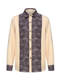 FOESCE African traditional dress men's suit Long sleeve ethnic style printed patchwork shirt casual pants 2 piece holiday casual suit