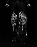 FOESCE American Breathedivinity trend suit fitness short-sleeved men and women loose dragon soul dark gothic pattern printed y2k sw