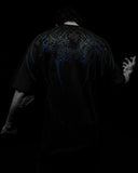 FOESCE American Breathedivinity trend suit fitness short-sleeved men and women loose dragon soul dark gothic pattern printed y2k sw