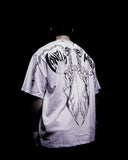 FOESCE American Breathedivinity trend suit fitness short-sleeved men and women loose dragon soul dark gothic pattern printed y2k sw