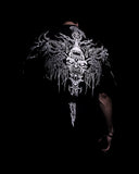 FOESCE American Breathedivinity trend suit fitness short-sleeved men and women loose dragon soul dark gothic pattern printed y2k sw